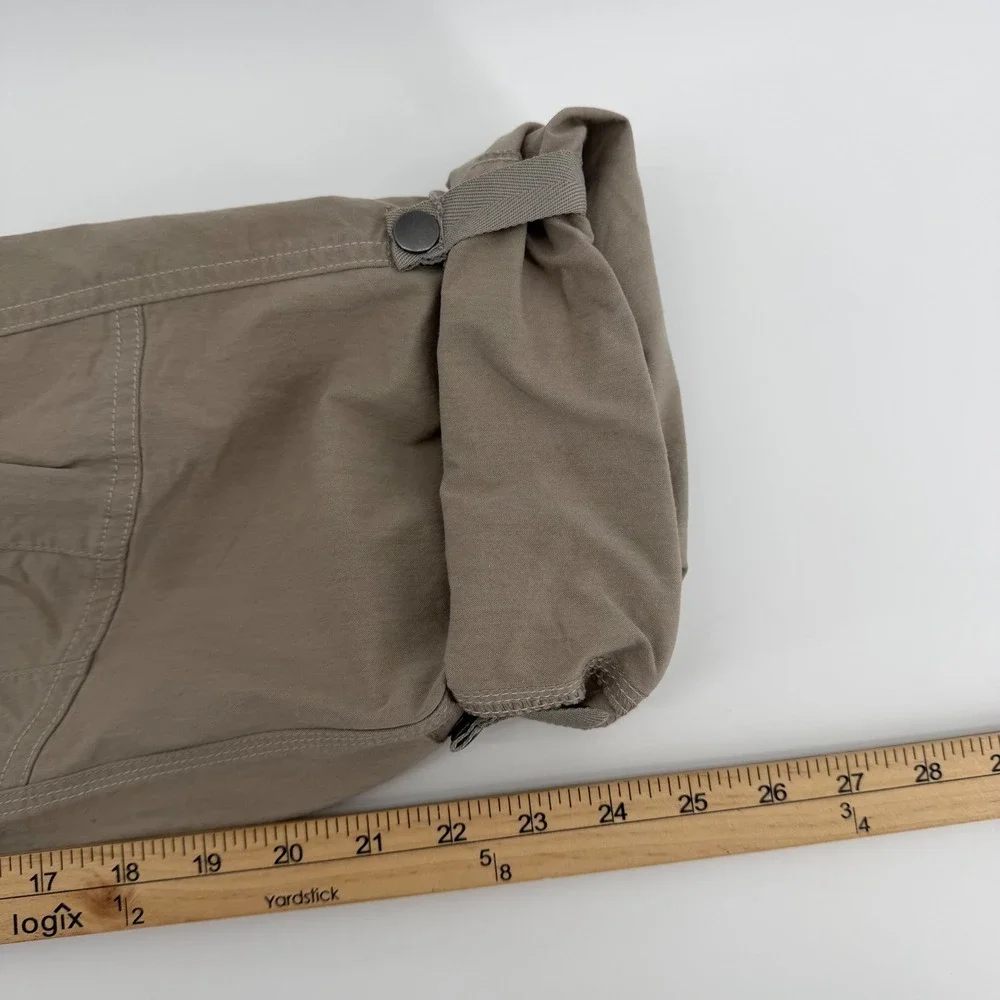 KUHL Cargo Hiking Pants Womens 8 Long Khaki Utility Tan Roll Up Stretch Outdoor